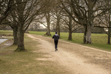 Morning walk for healthy exercise and fitness.