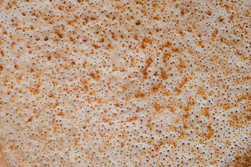 Russian pancake and crepe texture pattern background