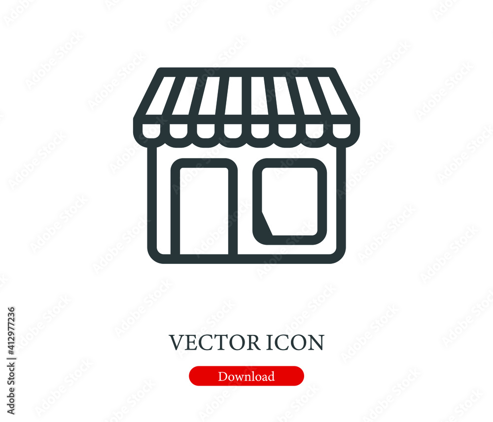 Poster store vector icon. editable stroke. linear symbol for use on web and mobile apps, logo, print media.