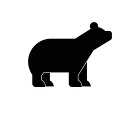 Polar bear vector icon.  Editable stroke. Linear symbol for use on web and mobile apps, logo, Print media. Bear symbol illustration. Vector isolated on white  background