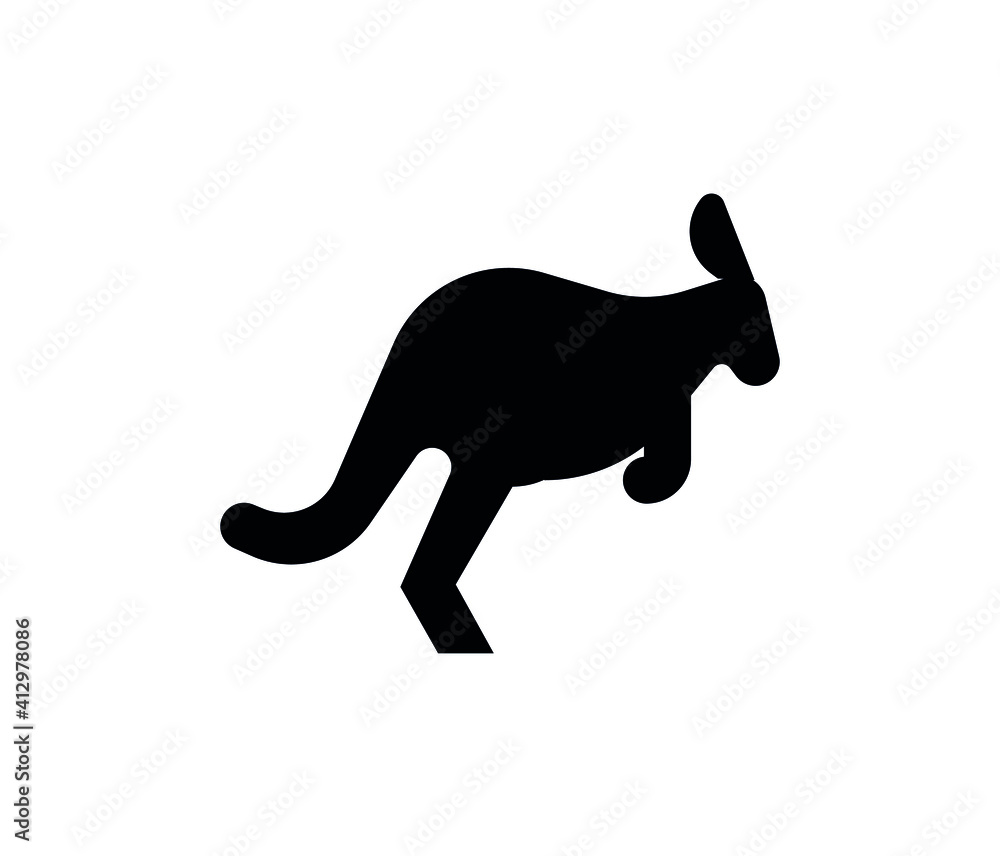 Poster kangaroo vector icon. editable stroke. linear symbol for use on web and mobile apps, logo, print med