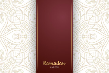 Ramadan kareem background with mandala ornament