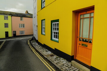 Colorful buildings in Lyme Regis, Dorset, UK