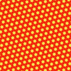 Illustration with repetitive geometric shapes, trendy color # FFCC66 Illuminating. Abstract background for web pattern, wallpaper, digital graphics, packaging, objects and artistic decor.