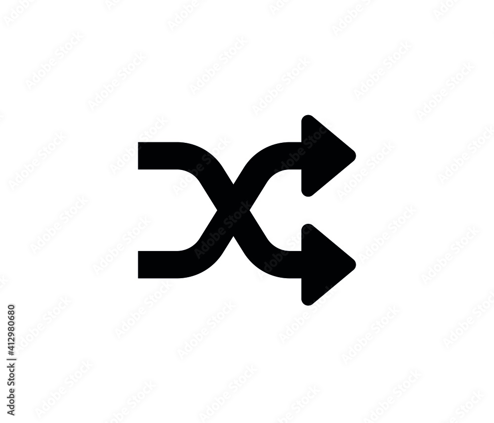 Poster shuffle vector icon. editable stroke. linear symbol for use on web and mobile apps, logo, print medi