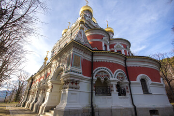 Fototapeta na wymiar Shipka Monastery Holy Nativity, known as Russian church, Bulgaria