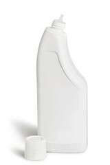 Toilet bowl cleaner bottle isolated on a white background with clipping path