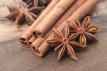 star anise and cinnamon
