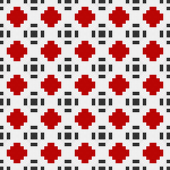 Abstract Cross Pattern generative computational art illustration