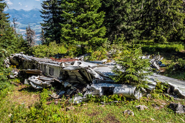 Crashed airplane, Slema hill, Low Tatras, Slovakia