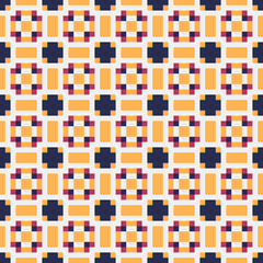 Fototapeta premium Abstract Cross Pattern generative computational art illustration