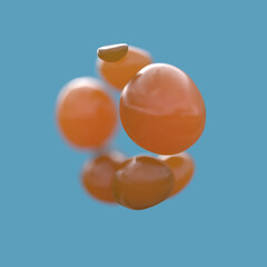 a group of shiny drops 