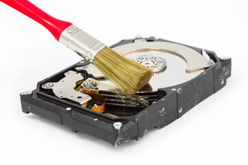 Cleaning a broken hard drive
