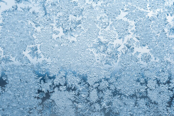 Abstract frosty pattern on glass, background texture