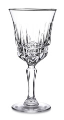 One clean elegant glass isolated on white