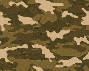 Full seamless camouflage texture skin pattern vector for military textile. Usable for Jacket Pants Shirt and Shorts. Dirty army camo masking design for hunting fabric print and wallpaper. - obrazy, fototapety, plakaty