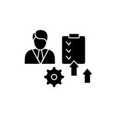 Personal development plan line icon. Personal growth concept. Self improvement and self realization. Growth plan. Quality of life. Filled flat sign. Isolated silhouette vector illustration