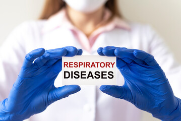 Respiratory disease inscription. Medical concept