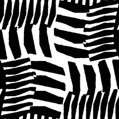 Full seamless modern geometric texture pattern for decor and textile. Black and white shape for textile fabric printing and wallpaper. Abstract multipurpose model design for fashion and home design