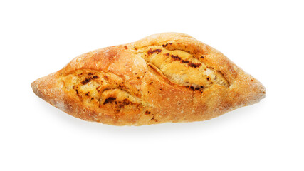 homemade bread isolated on white