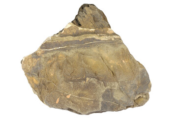 manganese ore from Urkut, Hungary isolated on white background