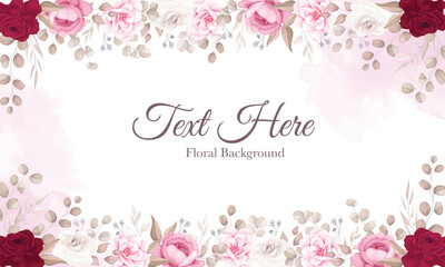 Beautiful floral background with soft floral ornament
