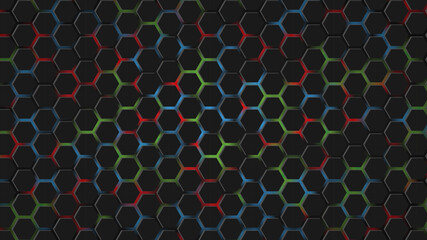 Color Hexagon Abstract HD Background