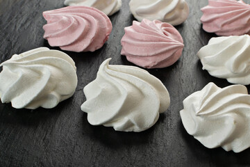 White Meringue Cookies Made from Whipped Egg Whites