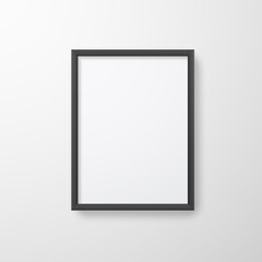 Photo frame for picture, poster or photo. Picture frame mock up. Vector illustration