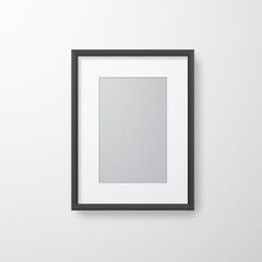 Photo frame for picture, poster or photo. Picture frame mock up. Vector illustration