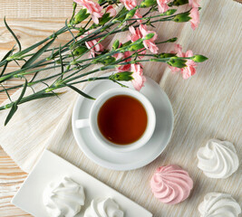 White Meringue Cookies Made from Whipped Egg Whites