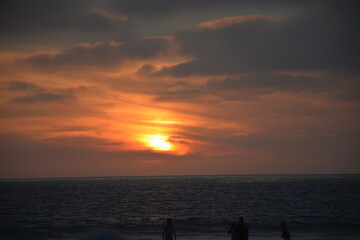 Sunset, Ocean, Orange Sky