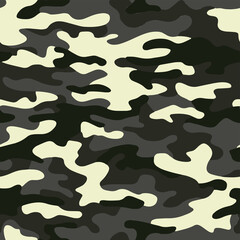Full seamless khaki camouflage texture pattern vector. Army skin design for textile fabric printing and wallpaper. Design for fashion and home design.