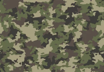 Foto op Canvas Full seamless military camouflage skin pattern vector for decor and textile. Army masking design for hunting textile fabric printing and wallpaper. Design for fashion and home design. © MSK Design