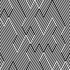 Full Seamless Geometric Zigzag Fabric Print Pattern. Black and White Vector. Textile and Home Decoration.