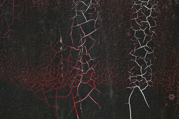 Details of rust and paint on metal.