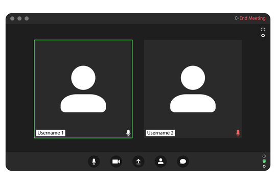 Video conferencing user interface. Video conference icon. Digital communication. Online chat for business seminars. Video conferencing user interface, great design for any purpose.