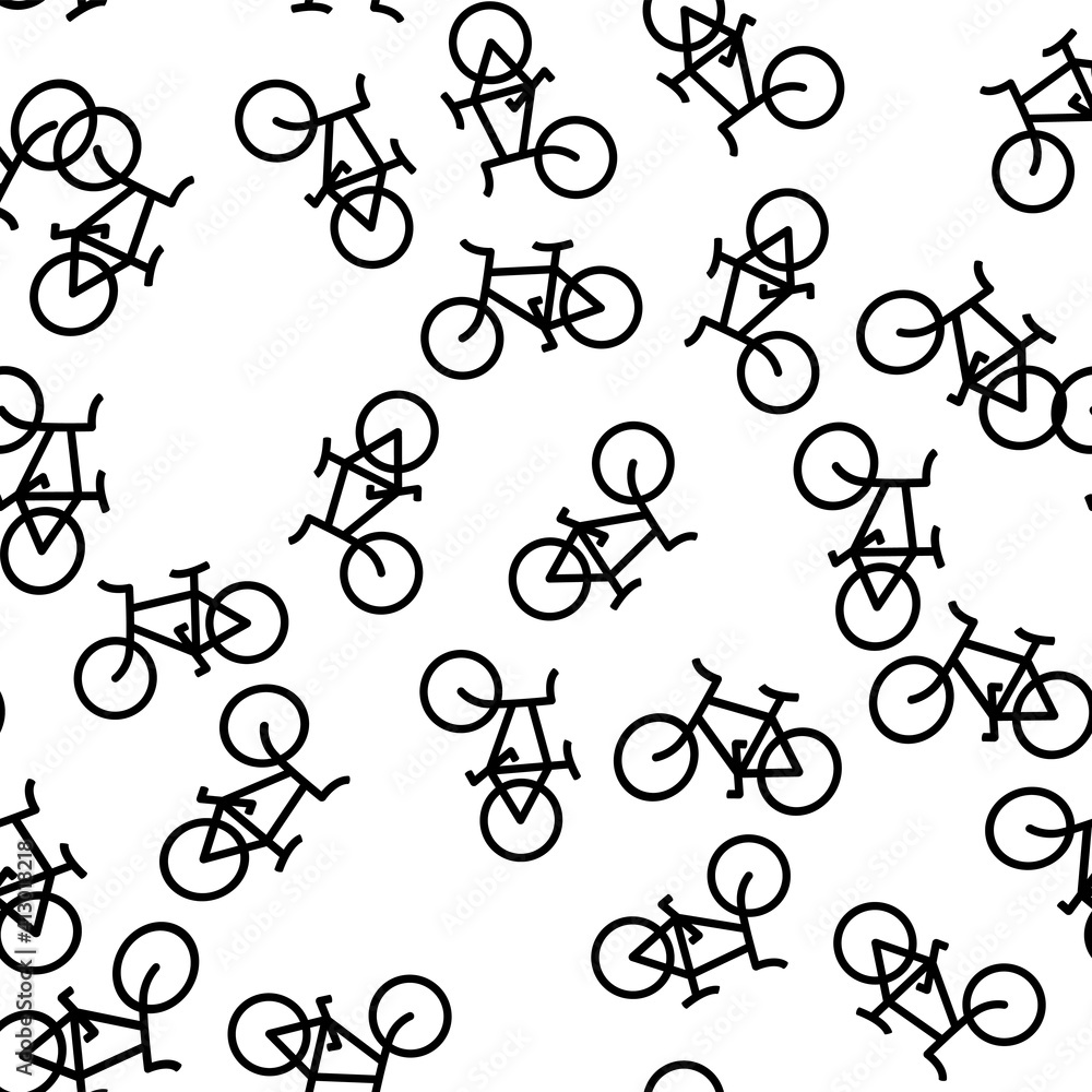 Poster bicycle seamless pattern. vector illustration background