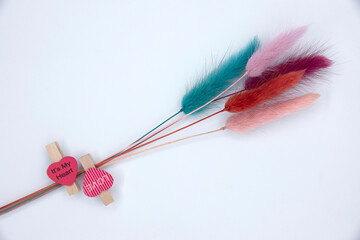 Multicolored spikelets with hearts 2