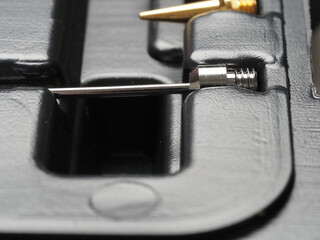 red gas soldering iron in black plastic box