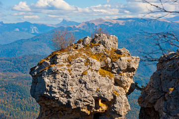 A rock not far from the Kamennoe More ridge, Adygea. 