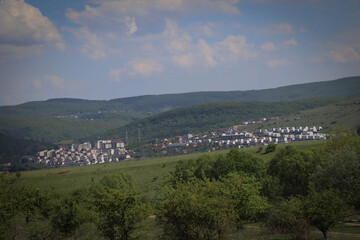 Landscape of village outside during summer time all green. Beautiful one.