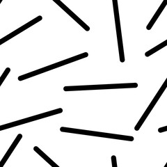 Black strokes on white background. Seamless pattern, vector illustration.