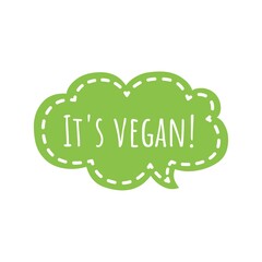 ''It's vegan'' Lettering