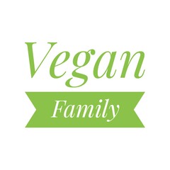 ''Vegan family'' Lettering