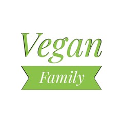 ''Vegan family'' Lettering