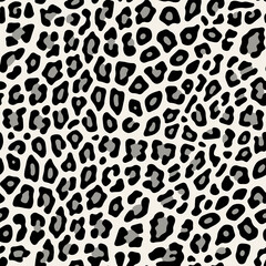 Vector seamless pattern with leopard spots. Endless stylish texture. Modern repeating background. Natural stylish spotty animal print. Can be used as swatch for illustrator.