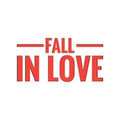 ''Fall in love'' Lettering