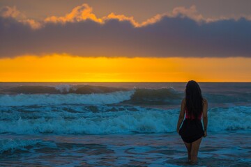 surfer on the beach