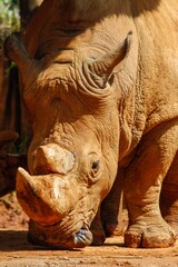 rhino in zoo